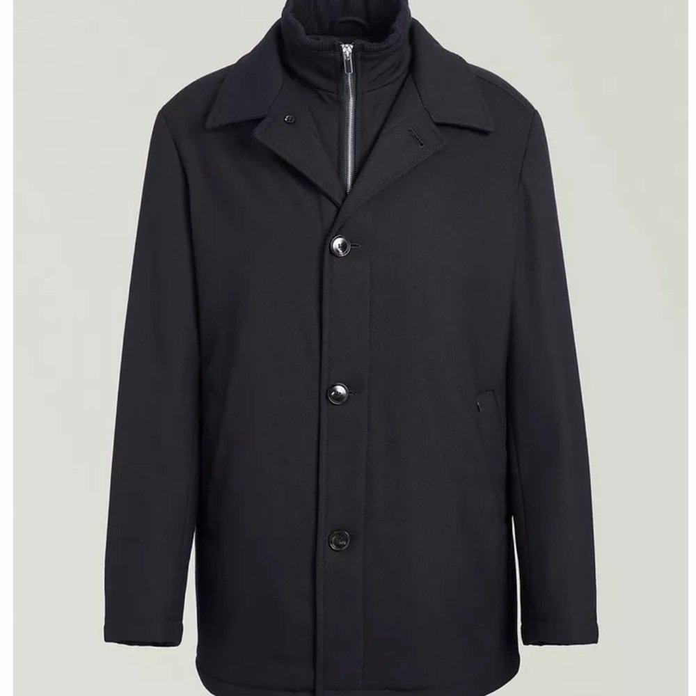 Harry Rosen - Elegant Black Men's Pea Coat - Size 40